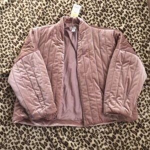 a new day Pink Quilted Jacket Velvet/velour